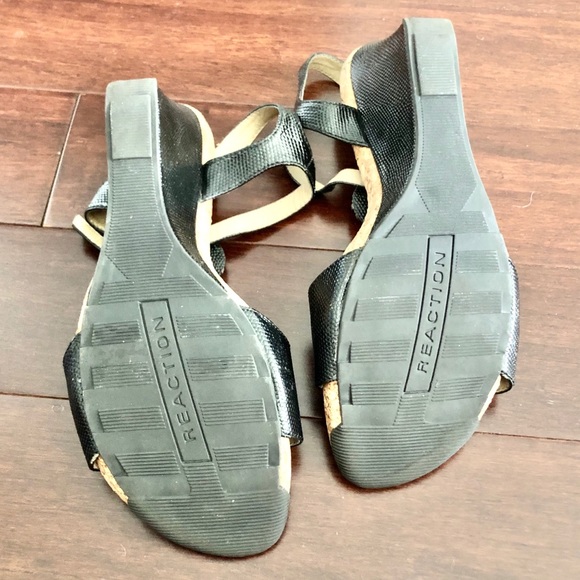 Kenneth Cole Women’s Black Wedge Sandals - Picture 9 of 12